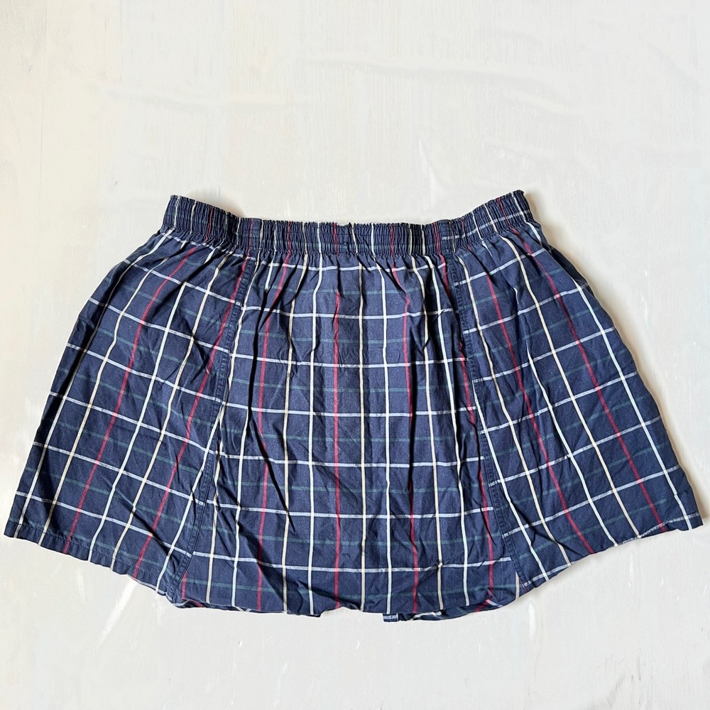 Burberry Blue Plaid Cotton Underwear Boxer Shorts Classic open fly Size L 28-38" - Picture 3 of 6
